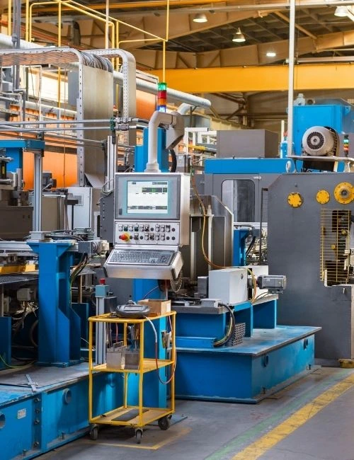 The interior of the metalworking shop. Modern industrial enterprise.